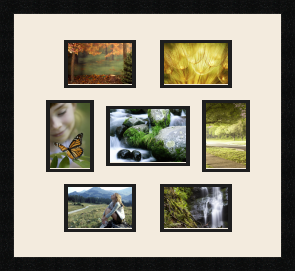 passe partout  4 - 15x10 and 2 - 10x15 and 1 - 18x13 photos