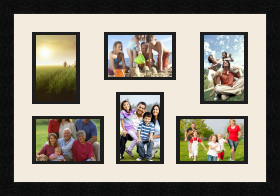 passe partout  3 - 10x15 and 3 - 15x10 photos