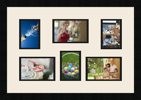 passe partout  3 - 9x13 and 3 - 15x10 photos