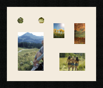 passe partout  2 - 4x4 and 1 - 13x18 and 1 - 7x8 and 1 - 7x10 and 1 - 13x9 photos