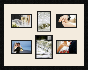 passe partout  4 - 15x10 and 1 - 10x15 and 1 - 13x18 photos