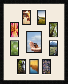 passe partout  9 - 8x13 and 1 - 13x18 photos
