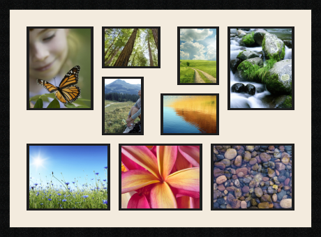 passe partout  2 - 20x25 and 2 - 18x13 and 2 - 13x18 and 3 - 25x20 photos