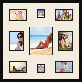 passe partout  4 - 15x10 and 2 - 8x8 and 2 - 13x18 and 1 - 20x25 photos