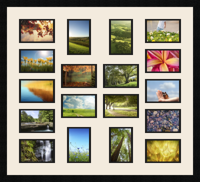 passe partout  14 - 15x10 and 4 - 10x15 photos