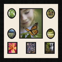 passe partout  4 - 7x8 and 1 - 18x23 and 3 - 8x9 photos