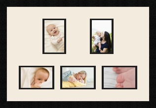 passe partout  2 - 10x15 and 3 - 15x10 photos