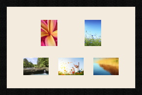 passe partout  2 - 9x13 and 3 - 13x9 photos