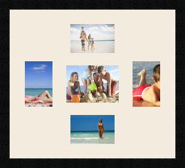 passe partout  2 - 15x10 and 2 - 10x15 and 1 - 18x13 photos