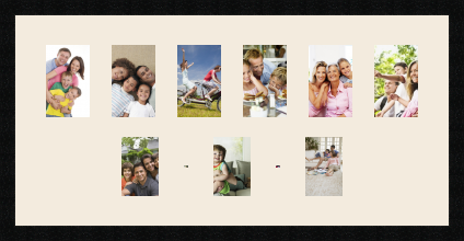 passe partout  6 - 10x15 and 3 - 9x13 photos