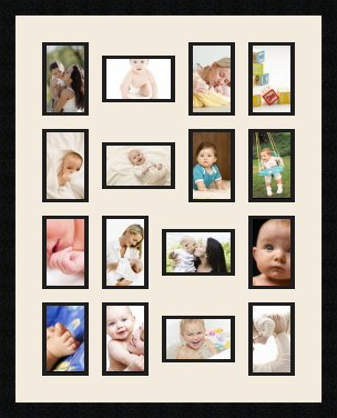 passe partout  12 - 9x14 and 4 - 14x9 photos