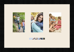 passe partout  3 - 10x15 and 1 - 13x3 photos