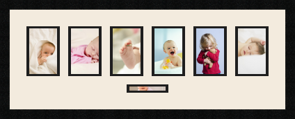 passe partout  6 - 10x15 and 1 - 13x3 photos