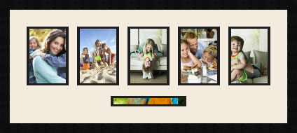 passe partout  5 - 13x18 and 1 - 23x4 photos