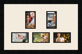 passe partout  2 - 8x13 and 3 - 13x8 photos