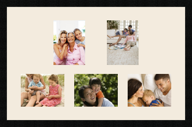 passe partout  2 - 15x20 and 3 - 20x15 photos