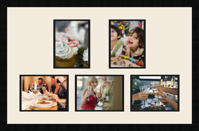 passe partout  2 - 15x20 and 3 - 20x15 photos