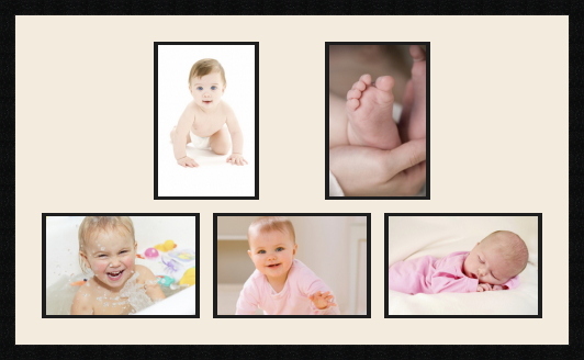 passe partout  2 - 20x30 and 3 - 30x20 photos